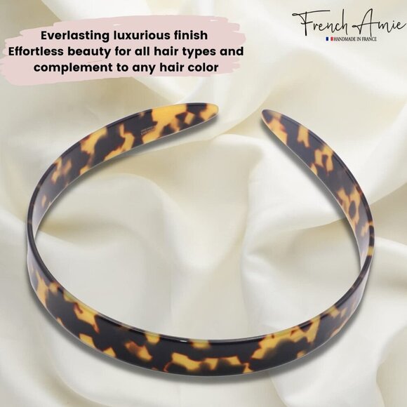 Wide Celluloid French Headband Women Hair Accessory Non Slip Flexible Stylish main image 8